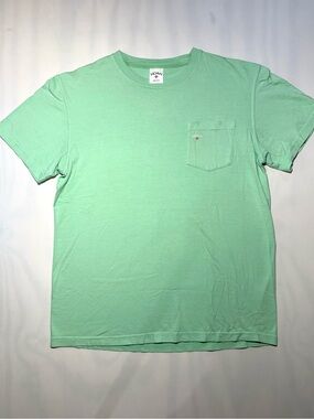 Noah NYC Pocket T-Shirt Green Logo Made USA Cotton Tee Size M